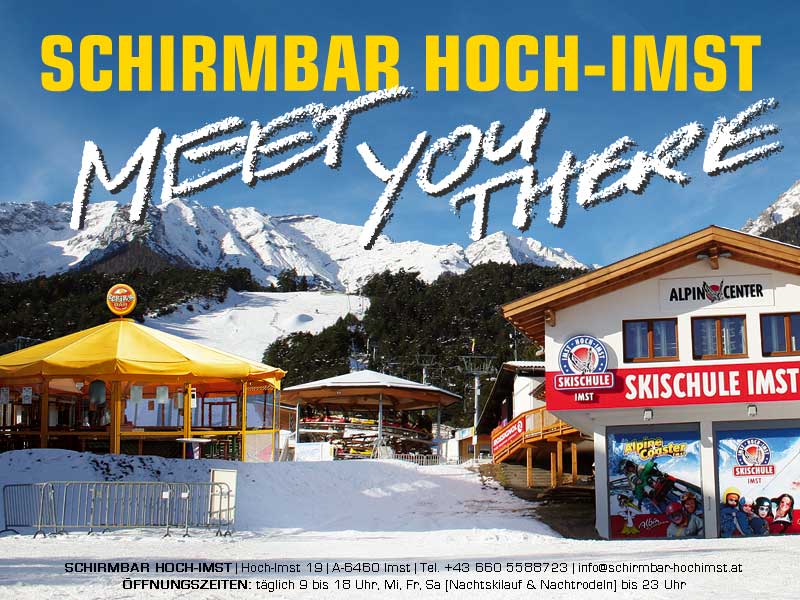 Schirmbar in Hoch-Imst Gem&uuml;tlichkeit Freunde treffen Aufw&auml;rmen f&uuml;r gro&szlig; und klein Gastronomie mit Herz und Aufmerksamkeit am Fu&szlig;e des Alpine Coasters in Imst, Hochimst Tirol Apr&egrave;s Ski